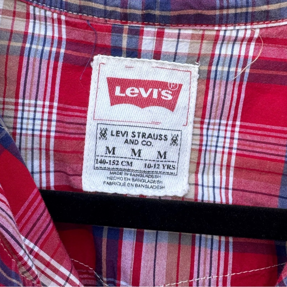 Levi's Red Plaid Button-Up Shirt - Picture 6 of 6